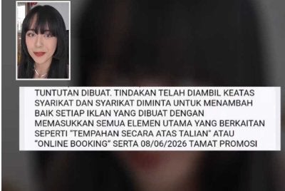 Pui Ting (gambar kecil) berkongsi petikan daripada maklum balas KPDN berhubung aduan rasmi yang difailkan.
