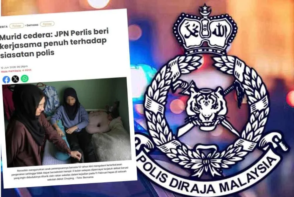 Polis menjalankan siasatan secara menyeluruh kejadian seorang murid yang mengalami kecederaan dipercayai terjatuh selepas kerusinya ditarik rakan sekelas - Gambar hiasan