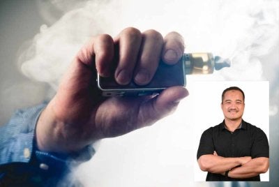 Pengharaman rokok elektronik atau vape merupakan langkah strategik Gambar hiasan. Gambar kecil: Hafizi Harun