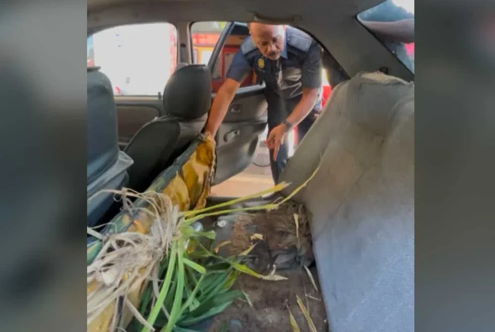 Tangki diubah suai di bawah tempat duduk belakang kereta. Foto KPDN