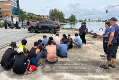 Antara warga asing yang ditahan dalam operasi dijalankan JIM Terengganu.