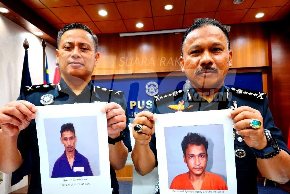 Polis Kelantan sedang mengesan dua lelaki yang dipercayai menjadi dalang dalam kes penculikan dua individu bersabit hutang berjumlah RM33,000 melibatkan kegiatan penyeludupan PATI dan sindiket dadah. Foto: HAZELEN LIANA KAMARUDIN