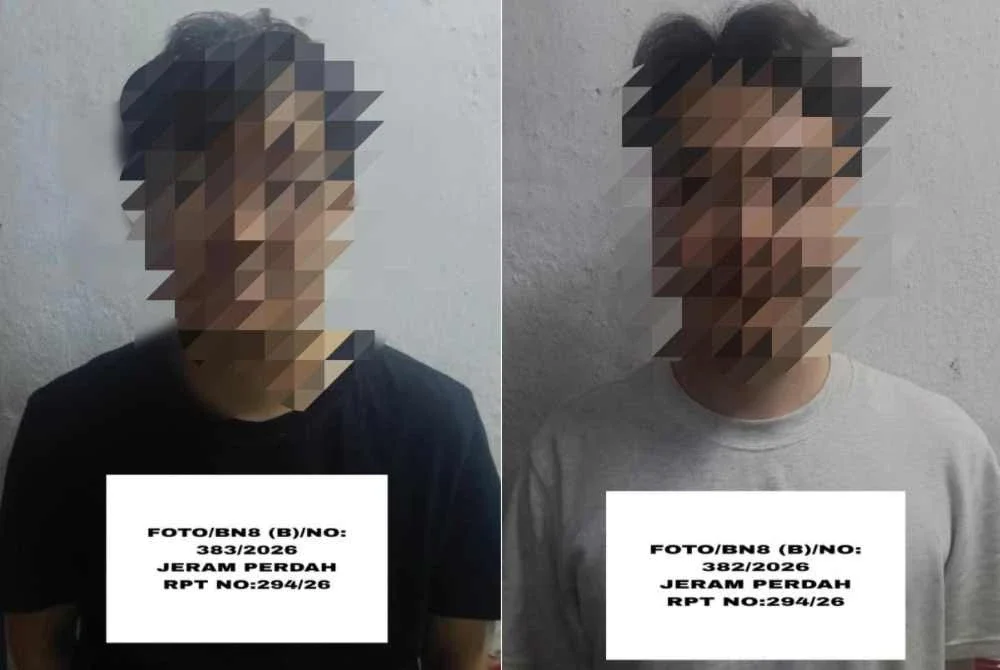 Suspek disyaki terlibat dalam aktiviti penipuan dalam talian berdasarkan penemuan puluhan telefon bimbit dan ratusan kad sim. Foto PGA
