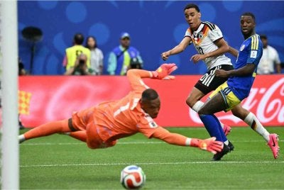 Jamal Musiala meledak gol keempat ketika Jerman membelasah Curacao 7-1 di Houston. Foto: Agensi