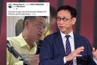 Tangkap layar hantaran Facebook dibuat Wong Chen.