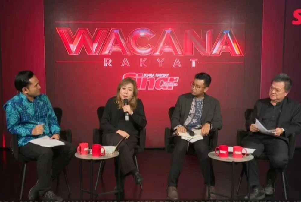 Dari kiri: Ismail, Karen, Mohd Asraf dan Chin Huat ketika program Wacana Rakyat Edisi Ke-487 bertajuk