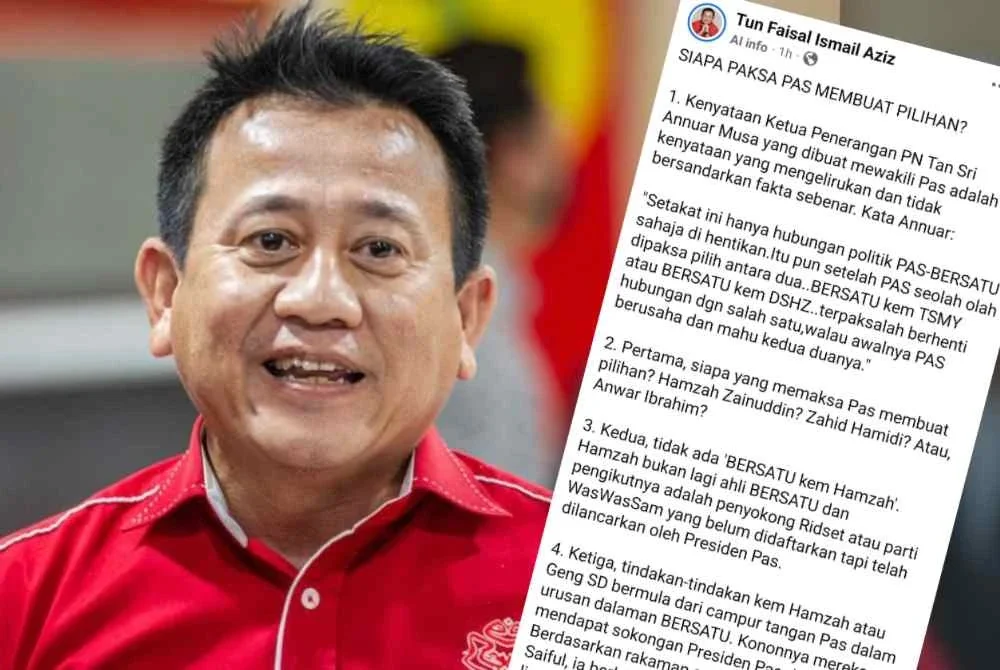 Tun Faisal persoal dakwaan Pas dipaksa pilih antara dua kem Bersatu Tun Faisal persoal dakwaan Pas dipaksa pilih antara dua kem Bersatu