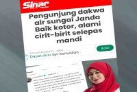 Laporan Sinar Harian mengenai dakwaan pengunjung alami cirit-birit, deman selepas mandi di Sungai Janda Baik, Bentong.