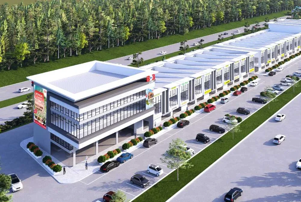 Gambar ilustrasi Darulaman Commercial District yang bakal dibangunkan di Jitra.