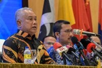 Md Amin bercakap pada Majlis Pengumuman Keputusan Peperiksaan STPM 2025 di Dewan Besar MPM pada Khamis. Foto Bernama