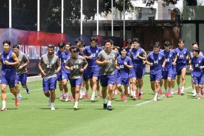 Skuad Teageuk Warriors menjalani latihan di Chivas Verde Valle berhampiran Guadalajara. Foto Agensi
