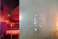 Rumah teres dua tingkat yang disewakan mengikut bilik terbakar dalam kejadian awal pagi Jumaat.