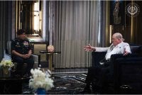 Yang di-Pertuan Agong Sultan Ibrahim hari ini berkenan menerima mengadap Ketua Polis Negara, Tan Sri Mohd Khalid Ismail.