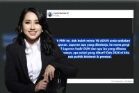 Hantaran Facebook Liyana pada Jumaat.