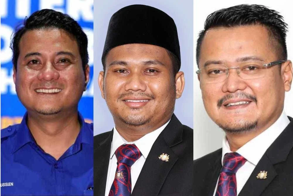 Dari kiri: Syed Hussien, Mohamad Fazli dan Mohd Hairi antara tiga nama dilihat berpotensi menggantikan Onn Hafiz sebagai Menteri Besar.
