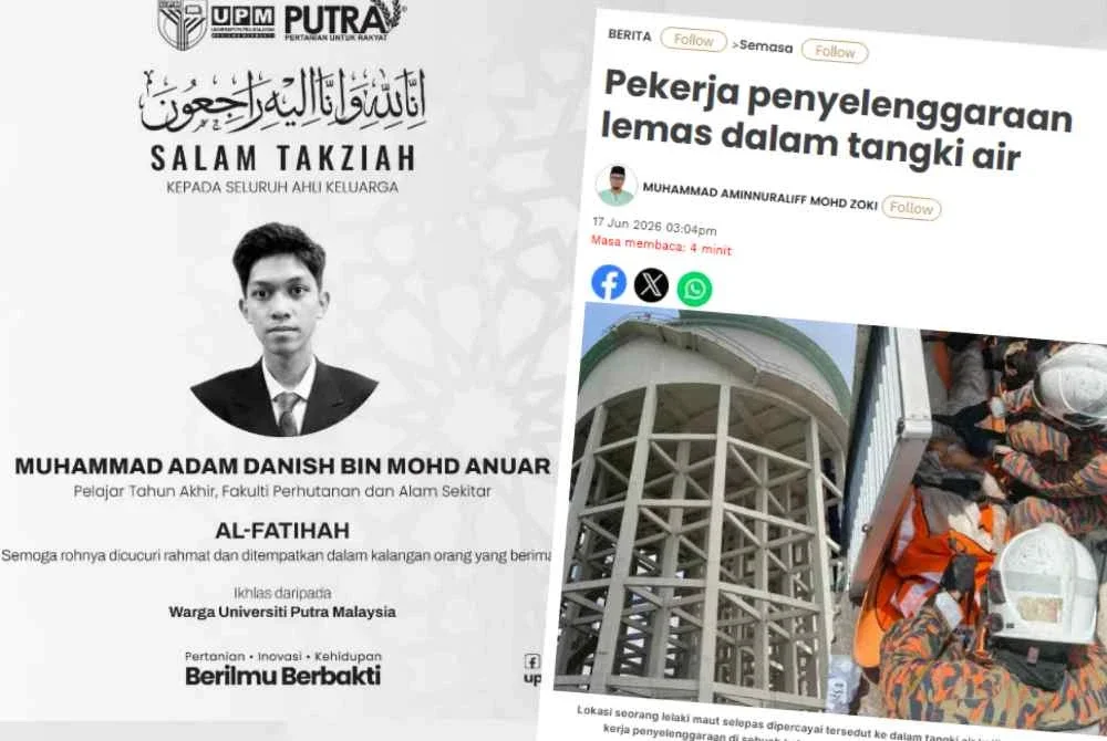 UPM menerusi satu hantaran merakamkan takziah kepada ahli keluarga mangsa.