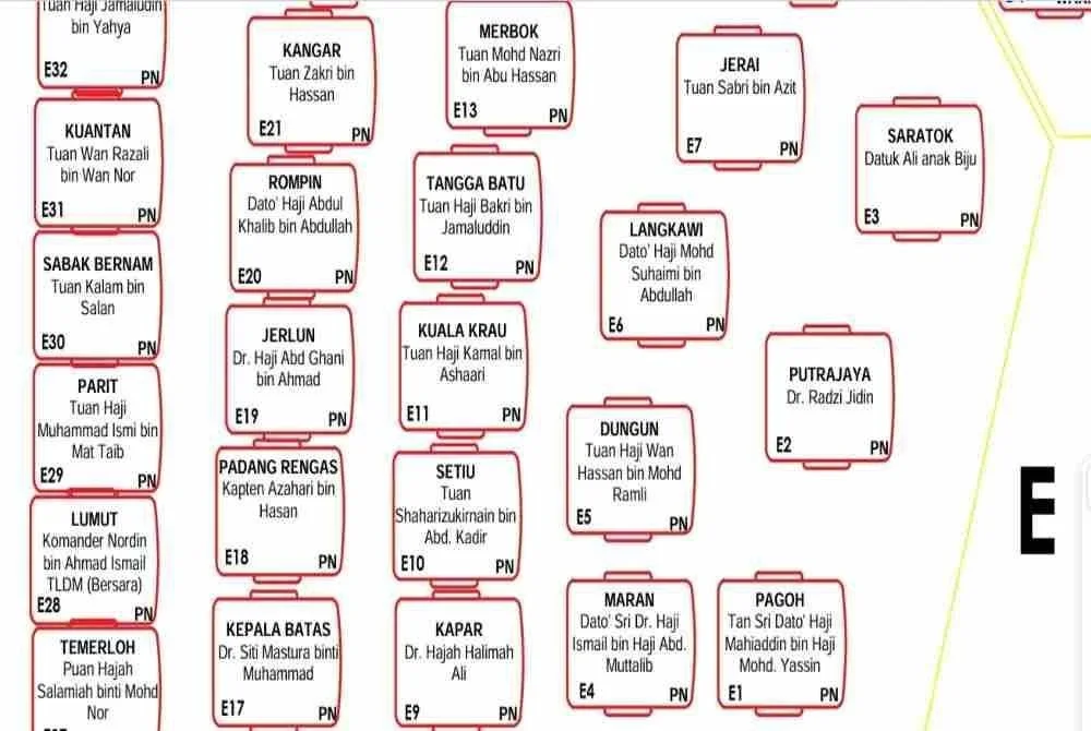 Muhyiddin berada di Blok E, susulan kedudukan terkini Dewan Rakyat.