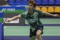 Eogene Ewe gagal meneruskan momentum apabila tewas kepada pemain China, Hu Zhe An, 15-21, 18-21 - Foto: Bernama