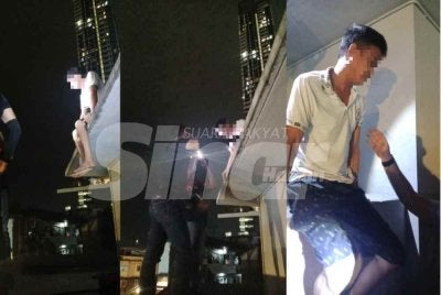 Lelaki terbabit mendakwa dia hanya berehat dan mengambil angin malam di atas bumbung. 