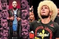 Muka Khabib tidak mengalami sebarang kecederaan selepas bertarung dengan Justin Gaethje di UFC 254 pada 2020. Foto Agensi