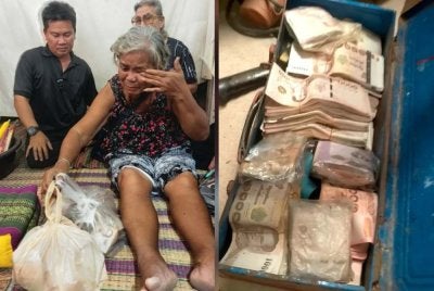 Isteri mendiang terkejut suaminya tinggalkan duit yang banyak. - Foto Thairath