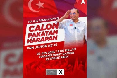Anwar akan menghadiri majlis pengumuman calon bagi Pilihan Raya Negeri (PRN) Johor ke-16 di Bukit Gambir, Tangkak, esok. Foto Facebook Anwar Ibrahim 