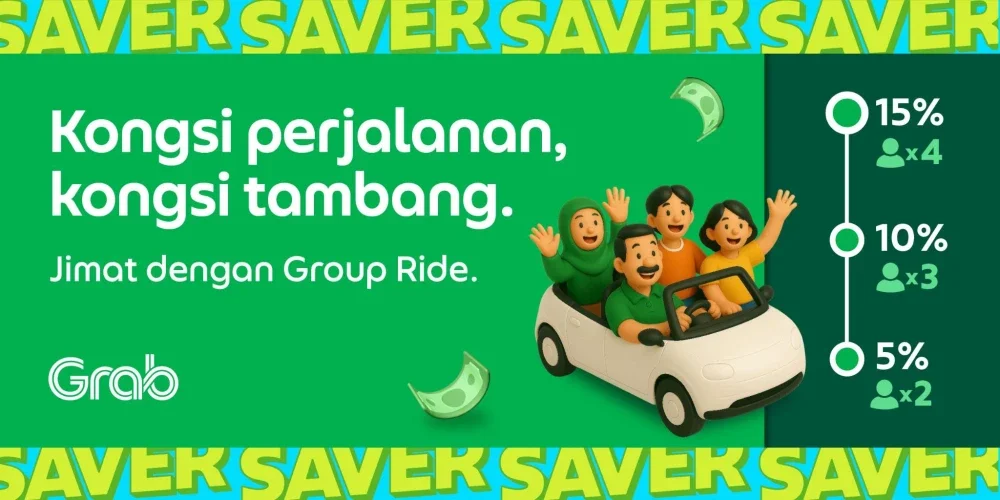 Grab Group Ride tawar perjalanan lebih jimat, selesa dan praktikal Grab Group Ride tawar perjalanan lebih jimat, selesa dan praktikal