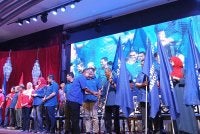 Muhyiddin (tengah) pada Majlis Pelancaran Jentera Pilihan Raya Negeri (PRN) Johor di Bakri Muar.