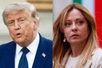 Donald Trump (kiri) dan Giorgia Meloni - Foto: Agensi