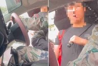 Tangkap layar video tular yang dipercayai memaparkan insiden berkenaan.