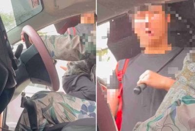 Tangkap layar video tular yang dipercayai memaparkan insiden berkenaan.