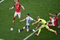 Messi sukar dibendung dalam perlawanan menentang Austria. Foto: Agensi 