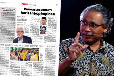 Azmi berpandangan kehadiran beberapa tokoh masih belum mencukupi untuk mencerminkan pembaharuan sebenar atau membentuk identiti politik baharu Wawasan.