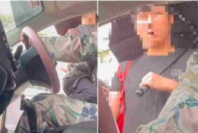 Tangkap layar video tular yang dipercayai memaparkan insiden berkenaan.