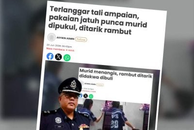 Laporan Sinar Harian pada Selasa.
