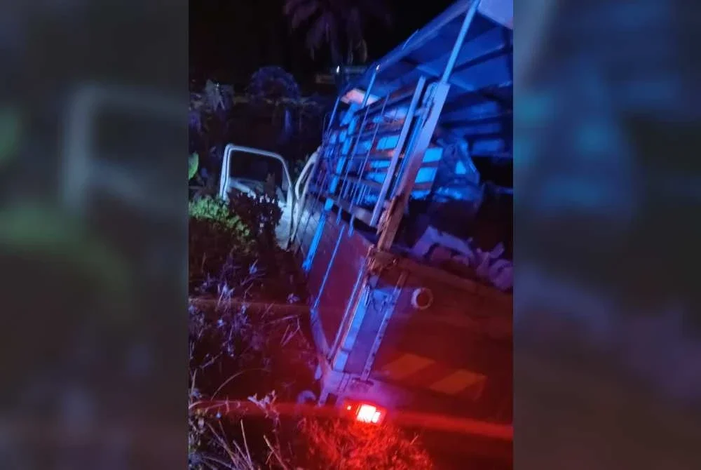 Keadaan di lokasi kemalangan pada Khamis.