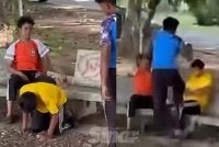 Tangkap layar video kejadian pada 16 Jun lalu yang tular di media sosial.
