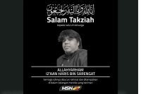 Iz'aan Haris meninggal dunia selepas rebah dan tidak sedarkan diri ketika bermain boling di sebuah pusat boling pada Rabu.