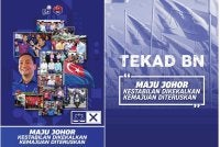 BN Johor menggaris 64 tekad, berasaskan 6 teras sebagai manifesto PRN Johor ke 16.