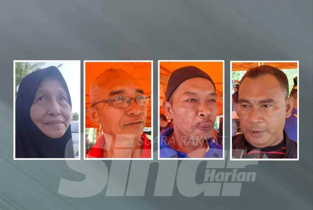 Dari kiri, Supiah, Kamaruddin, Aziz dan Asri Hasmi