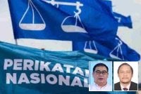 PN tidak meletakkan calon di 23 daripada 56 kerusi DUN berpotensi memberi kelebihan kepada BN pada PRN Johor. Gambar kecil: Awang Azman (kiri), Muhammad Afifi.