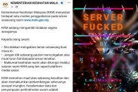 KKM memuat naik hantaran mengesahkan laman web rasmi kementerian telah digodam.