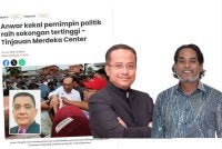 Laporan Sinar Harian berhubung Tinjauan Merdeka Center - Anwar kekal pemimpin politik raih sokongan tertinggi 
