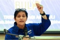 Azalina ketika berucap pada Program Literasi AntiBuli Negeri Johor di Pusat Konvensyen Desaru. Foto Bernama