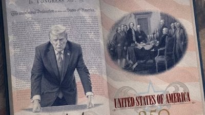 Imej Trump pada pasport edisi khas sempena ulang tahun kemerdekaan AS yang ke-250. FOTO: X/White House