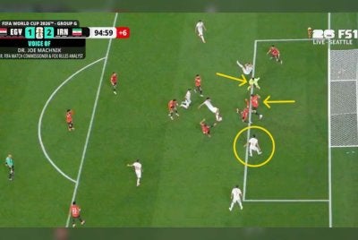 Rakaman VAR yang mengelirukan penyokong menunjukkan Khalilzadeh berada dalam kedudukan ofsaid.