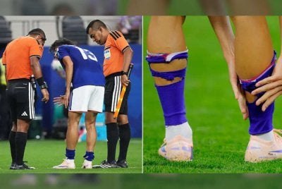 Barton menganggap pemakaian stoking yang dipotong khas oleh Nakamura tidak boleh diterima walaupun stoking tersebut dilaporkan lulus pemeriksaan sebelum aksi. - Foto X japaofcbr
