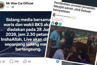 Waris bersama wakil BKS dijadual mengadakan sidang akhbar berkaitan isu kelewatan urusan pengebumian jenazah. 