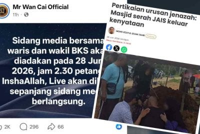 Waris bersama wakil BKS dijadual mengadakan sidang akhbar berkaitan isu kelewatan urusan pengebumian jenazah. 