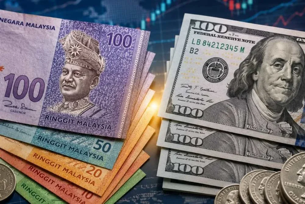 Pada 8 pagi, mata wang tempatan berada pada 4.0855/0950 berbanding dolar AS daripada 4.0860/0910 semasa ditutup pada Jumaat lepas. Foto hiasan janaan AI